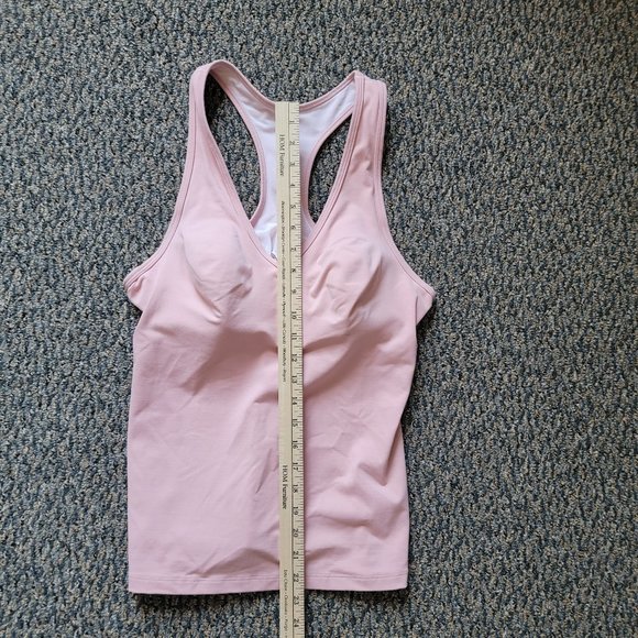 VICTORIAS SECRET Tank Pink VSX Sport w Underwire Workout Top V Neck Size Large - Picture 3 of 14